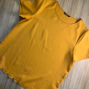 Yellow/Mustard Blouse NWOT
